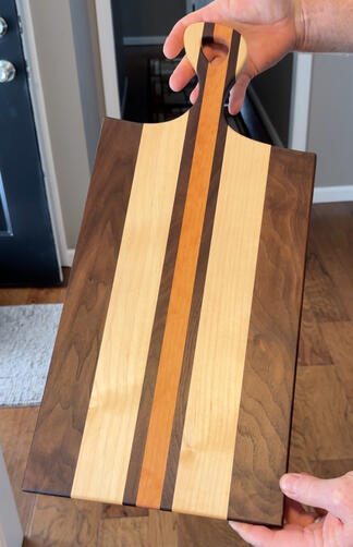 Charcuterie Board in Walnut, Maple, and Cherry